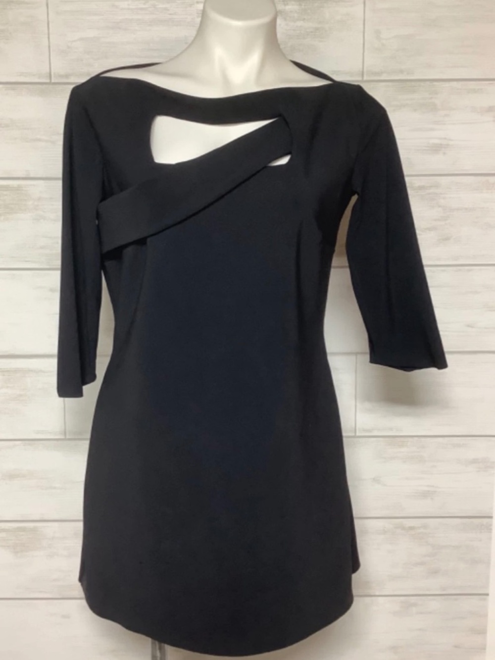 Chiara Boni La Petite Robe Black Size 14 (50) Short Cocktail Party Dress